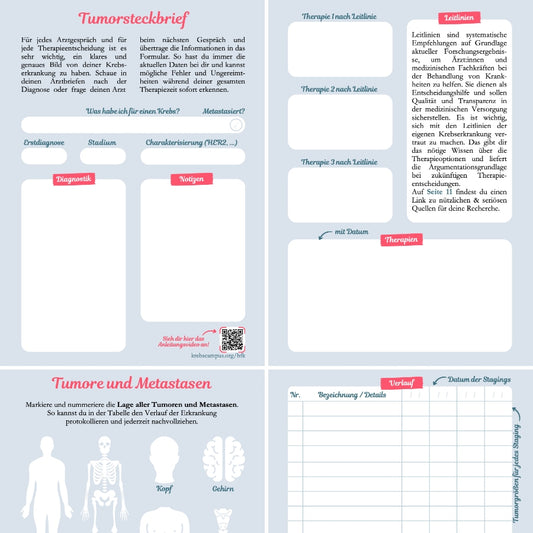 Krebs Begleiter: Therapie Tagebuch gegen Krebs