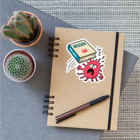 Sticker "Wissen schlägt Krebs"