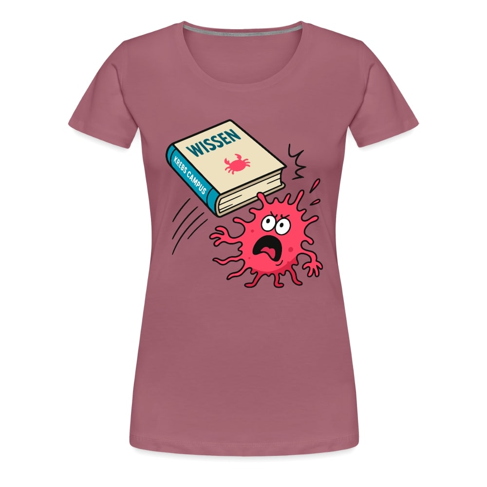 Frauen T-Shirt "Wissen schlägt Krebs"