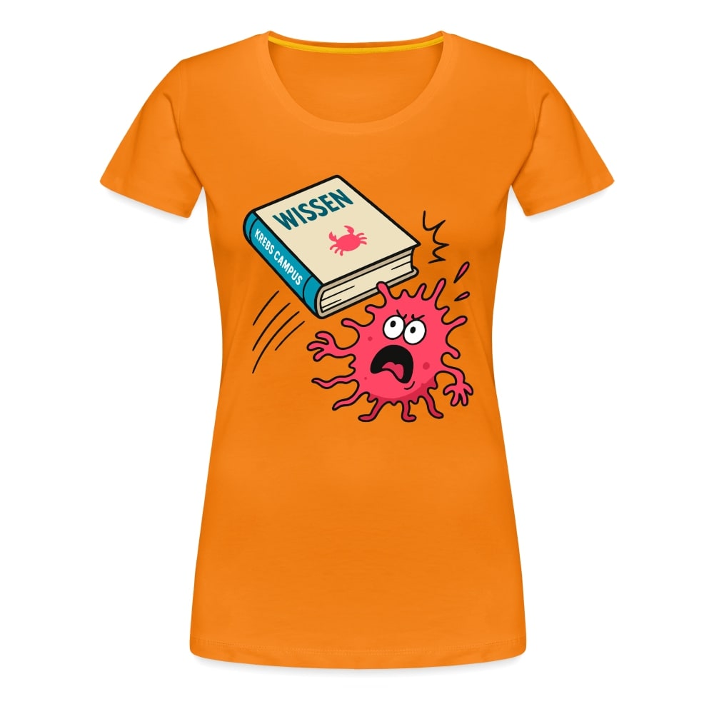 Frauen T-Shirt "Wissen schlägt Krebs"