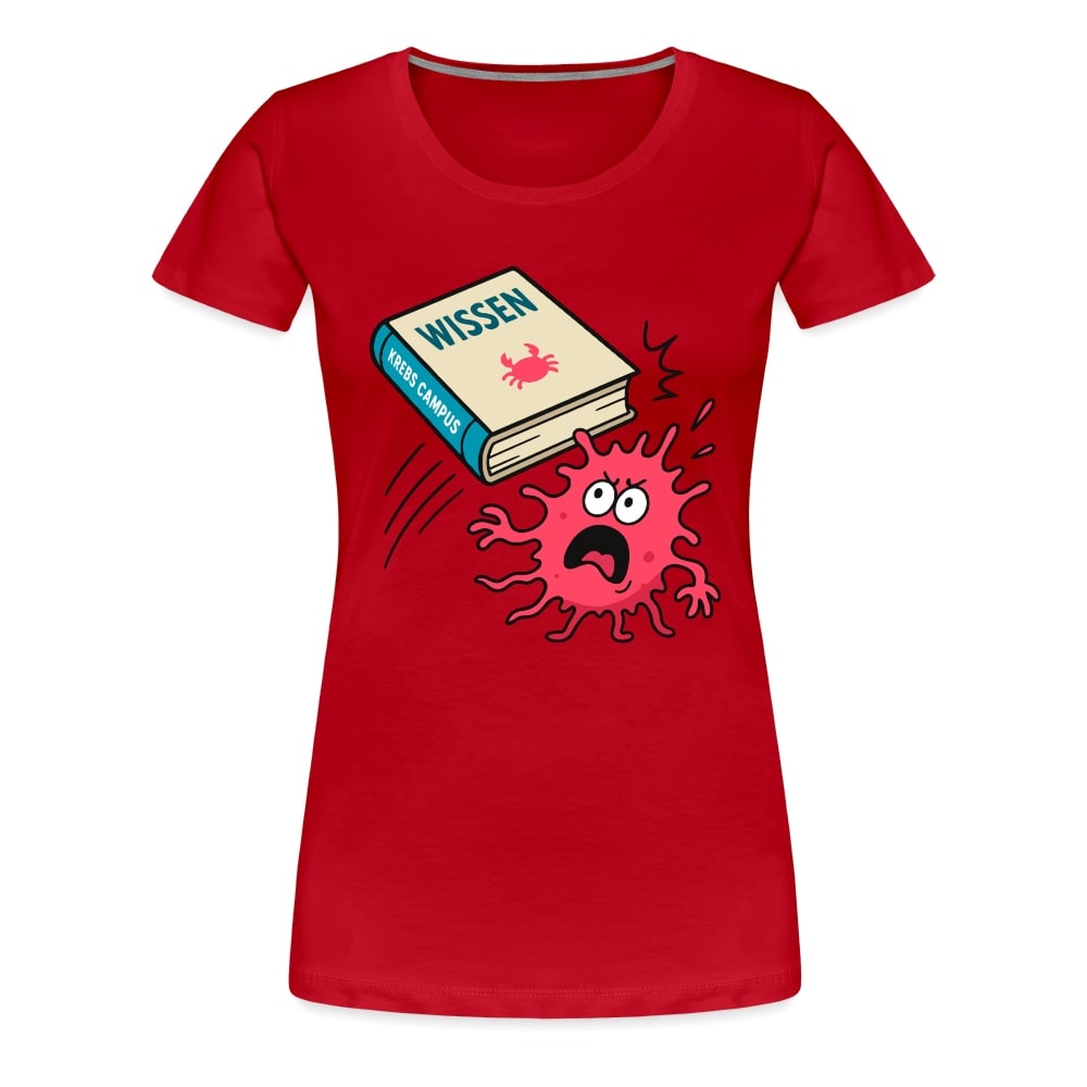 Frauen T-Shirt "Wissen schlägt Krebs"