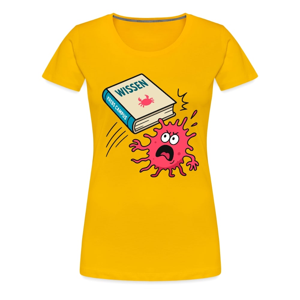 Frauen T-Shirt "Wissen schlägt Krebs"