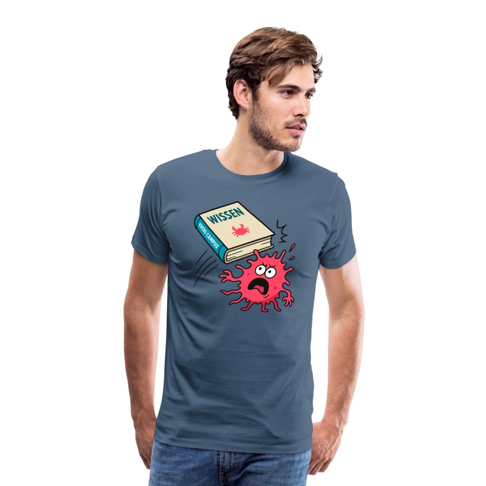 Männer T-Shirt "Wissen schlägt Krebs"