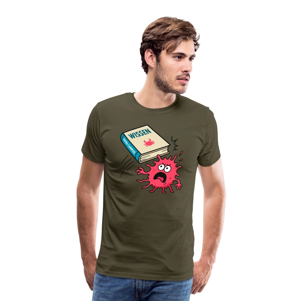 Männer T-Shirt "Wissen schlägt Krebs"