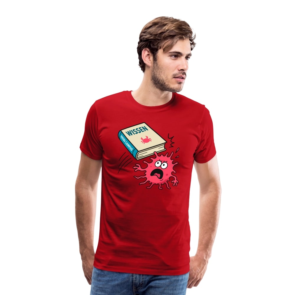 Männer T-Shirt "Wissen schlägt Krebs"