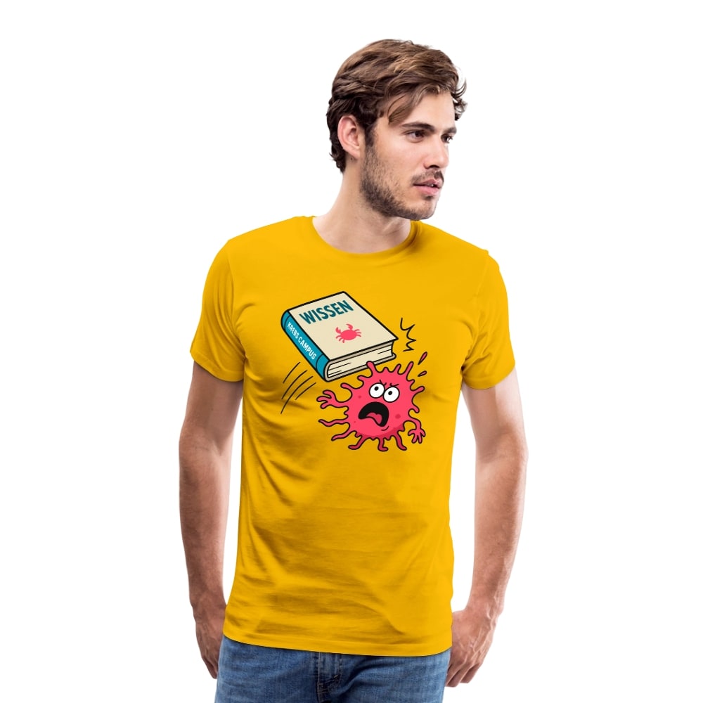 Männer T-Shirt "Wissen schlägt Krebs"