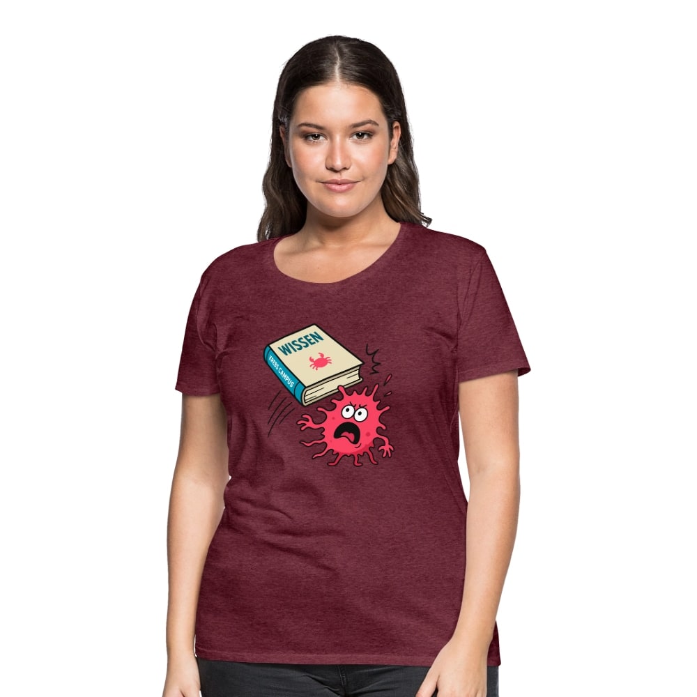 Frauen T-Shirt "Wissen schlägt Krebs"