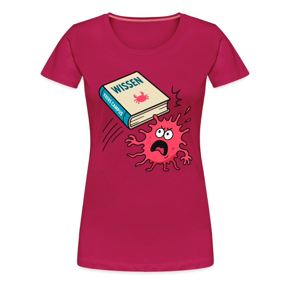 Frauen T-Shirt "Wissen schlägt Krebs"