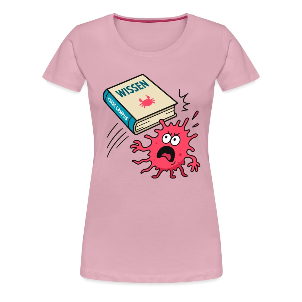Frauen T-Shirt "Wissen schlägt Krebs"