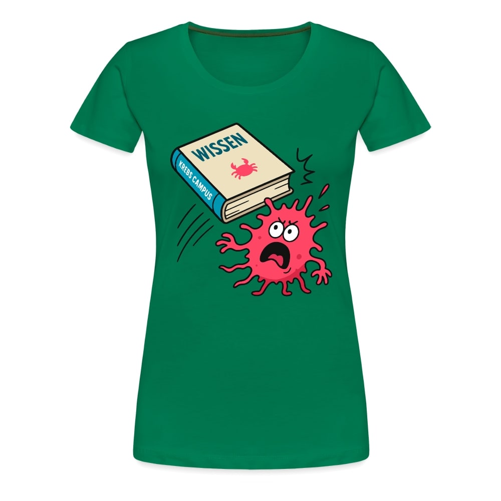Frauen T-Shirt "Wissen schlägt Krebs"