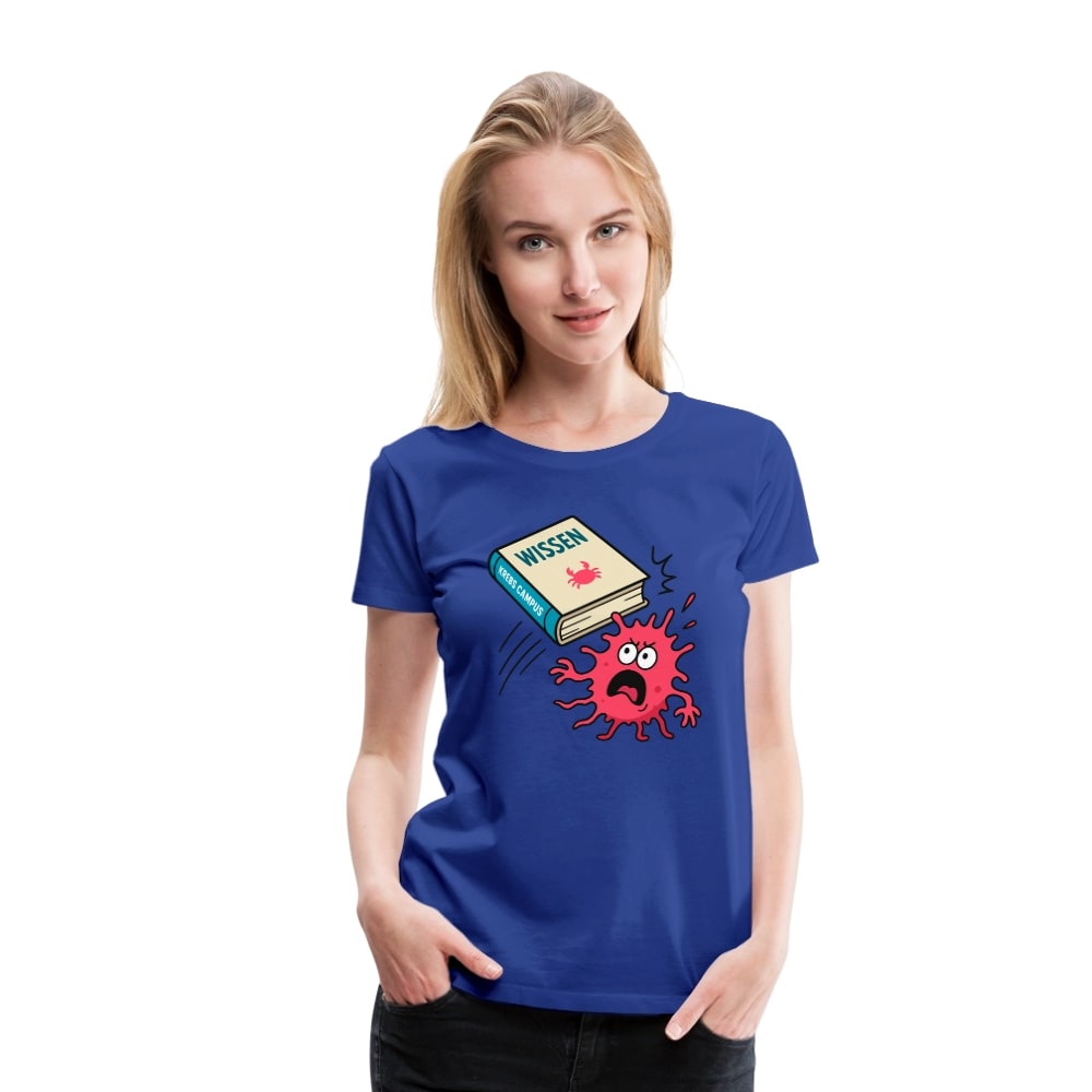Frauen T-Shirt "Wissen schlägt Krebs"