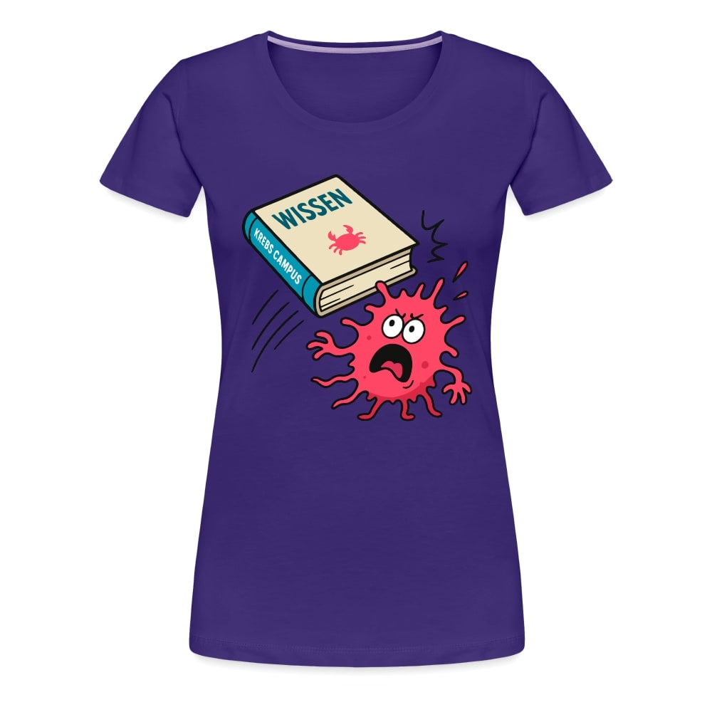 Frauen T-Shirt "Wissen schlägt Krebs"