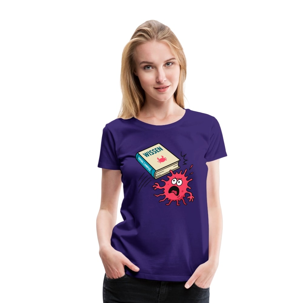 Frauen T-Shirt "Wissen schlägt Krebs"