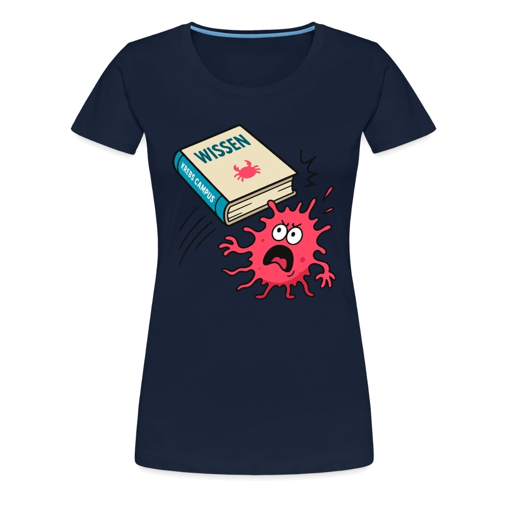 Frauen T-Shirt "Wissen schlägt Krebs"