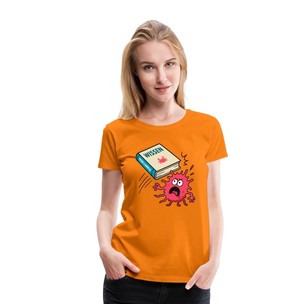 Frauen T-Shirt "Wissen schlägt Krebs"
