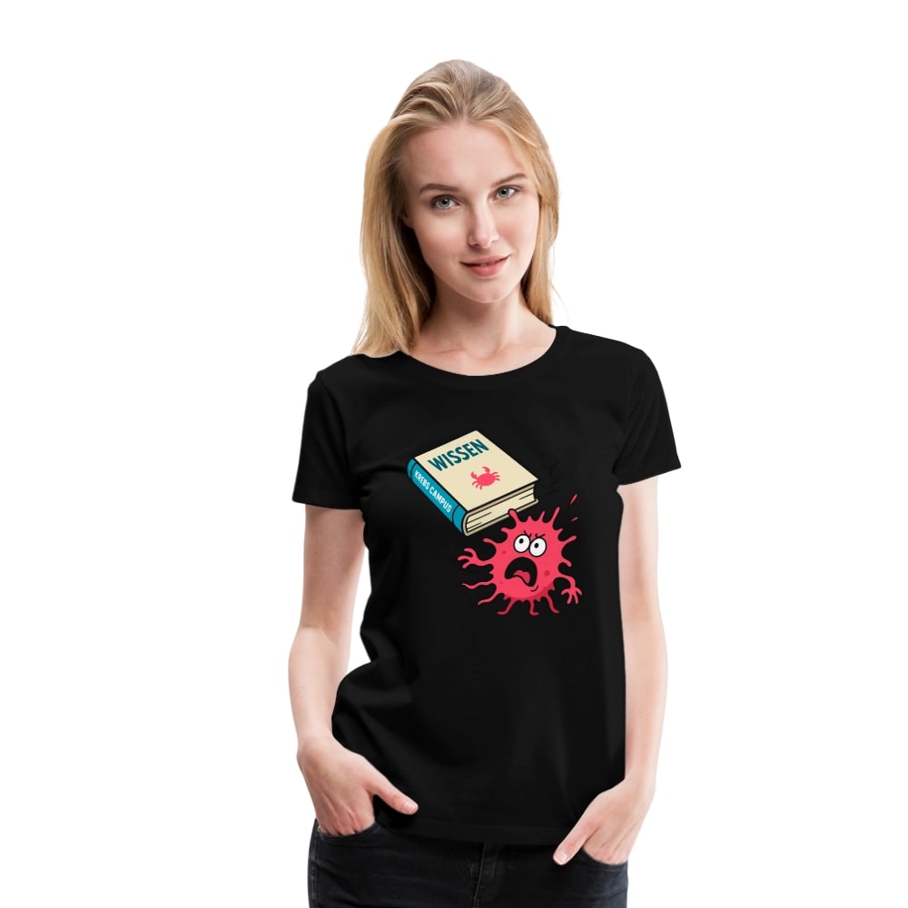 Frauen T-Shirt "Wissen schlägt Krebs"