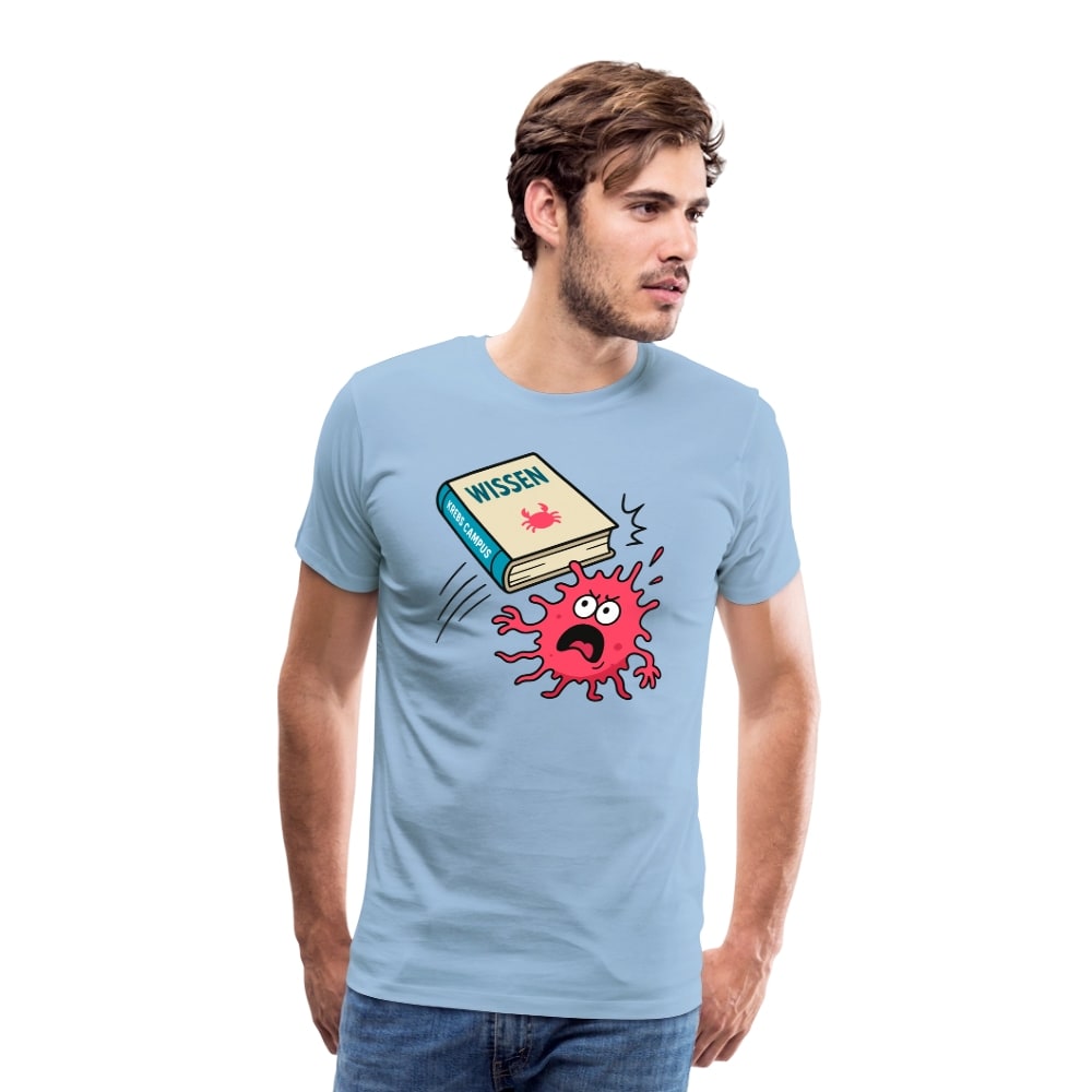 Männer T-Shirt "Wissen schlägt Krebs"